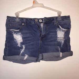 Distressed Jean Shorts